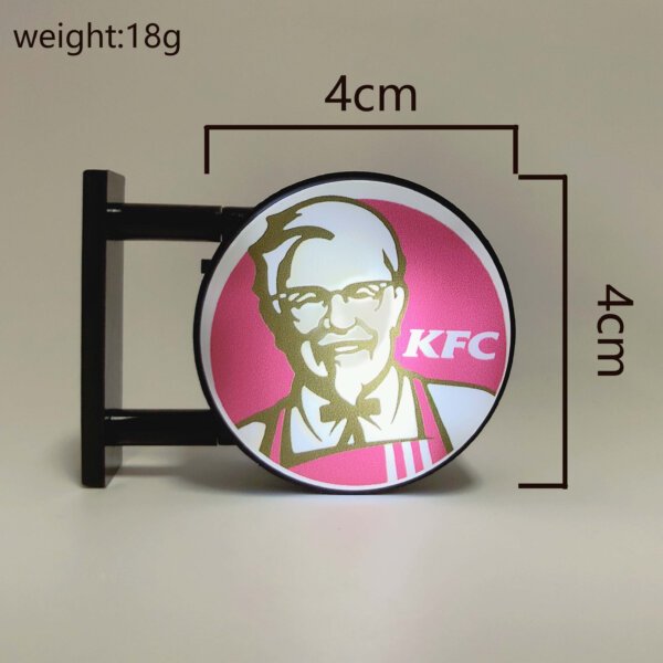 SKU_04_圆形灯牌KFC-冰箱贴 Customizable Round Light-Up Refrigerator Magnet