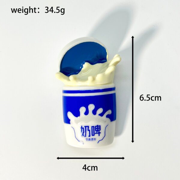 SKU_04_奶啤冰箱贴 Creative Resin Simulation Milk Cup Magnetic Fridge Magnet
