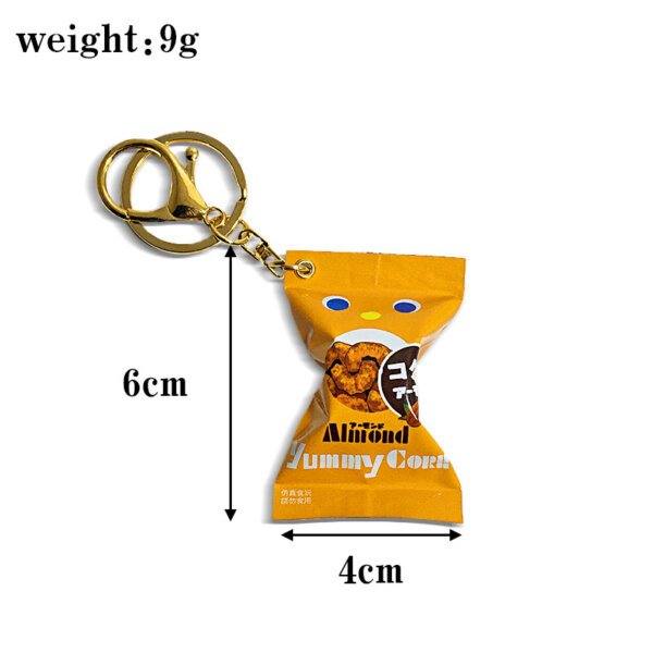 Tohato Caramel Peanut Puffed Snack Bag Keychain