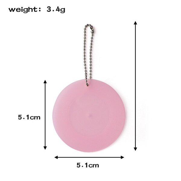 SKU_04_迷你小杯垫粉色波珠链 Miniature Simulation 5cm Coaster Keychain