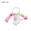 SKU_04_透明发财粉色含吊牌 Transparent Red Dragon Fortune Tiles Mahjong Keychain