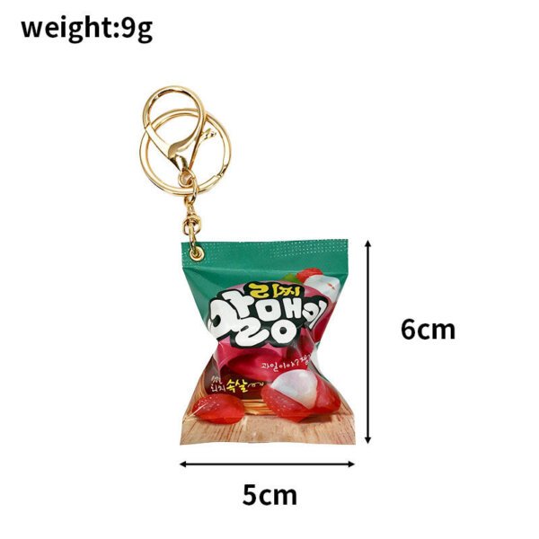 Korean Brand Gummy Candy Squishy Toy Snack Bag Keychain