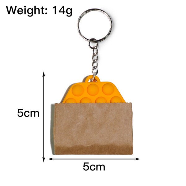 SKU_04_鸡蛋仔-单圈 Realistic Hong Kong Egg Waffle Keychain