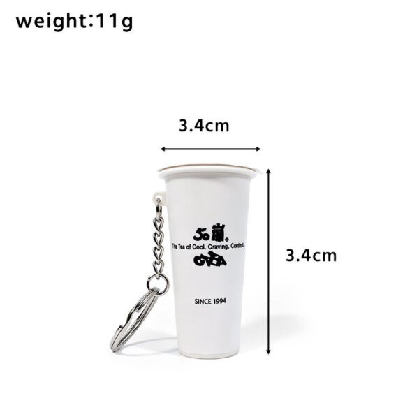 Realistic Customizable Milk Tea Cup Keychain