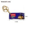 SKU_05_威化饼紫色-金扣 Realistic Italian Wafer Snack Bag Keychain