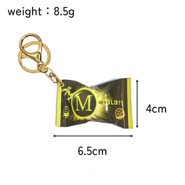 SKU_05_梦龙零食袋黄黑色-金扣 Miniature Magnum branded Ice cream Gashapon Keychain