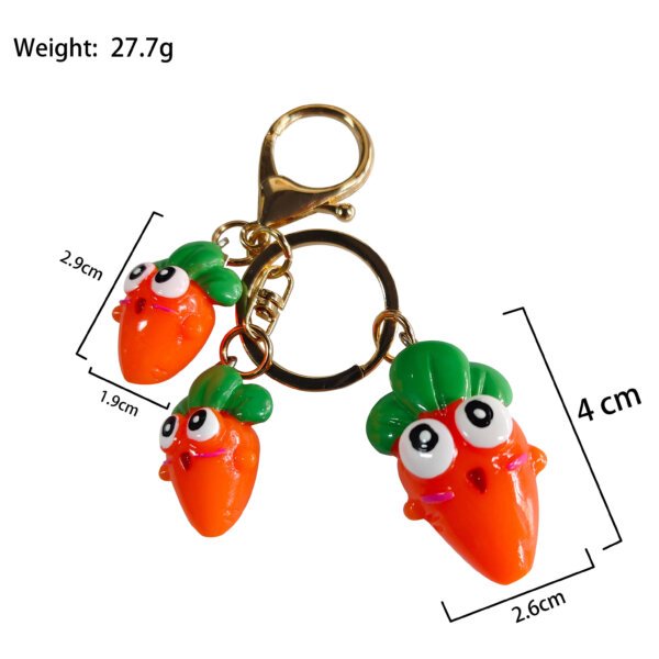 SKU_05_胡萝卜串 Creative Quirky Fruit Resin Keychain