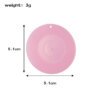 SKU_05_迷你小杯垫粉色打孔 Miniature Simulation 5cm Coaster Keychain
