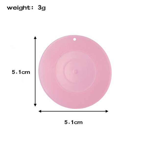 SKU_05_迷你小杯垫粉色打孔 Miniature Simulation 5cm Coaster Keychain