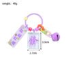 SKU_05_透明发财紫色含吊牌 Transparent Red Dragon Fortune Tiles Mahjong Keychain