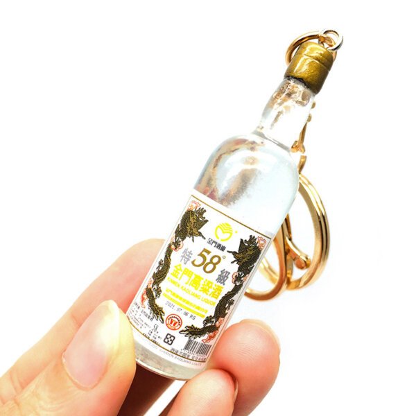 SKU_06_38_高粱酒-金扣 Realistic Resin Beer Bottle Keychain