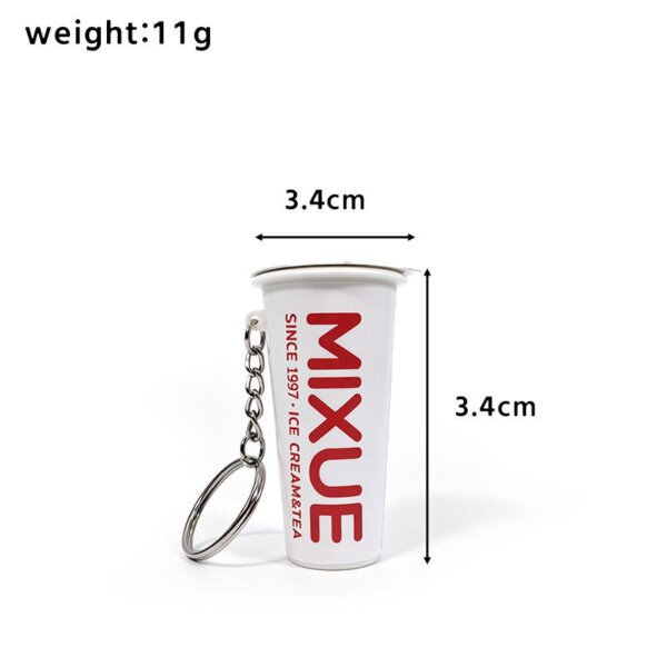 Realistic Customizable Milk Tea Cup Keychain