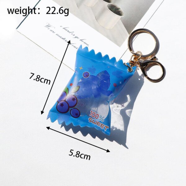 SKU_06_QQ糖充气袋-深蓝色 Cute Miniature Cartoon Gummy Candy Inflatable Bag Shake Keychain