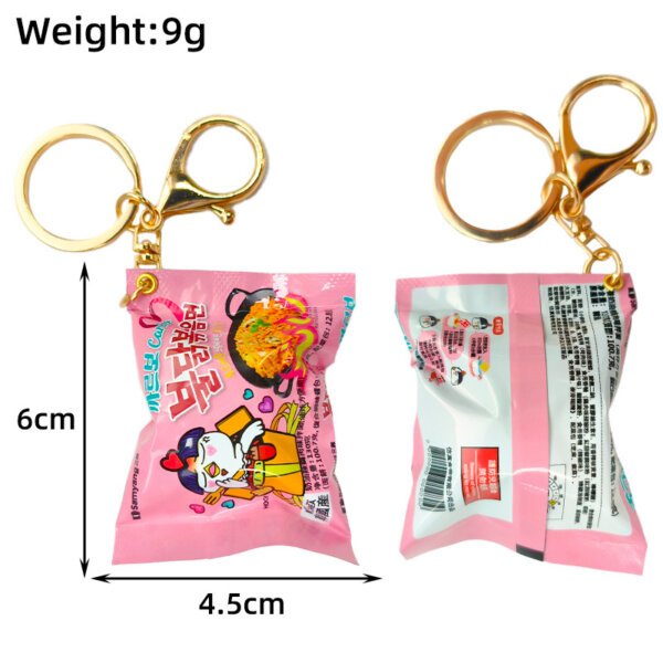 Korean Spicy Chicken Noodle Snack Bag Keychain