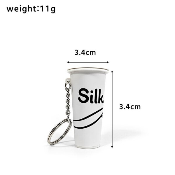 Realistic Customizable Milk Tea Cup Keychain