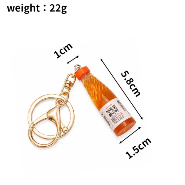 SKU_07_韩国小黄瓶-金扣 Realistic Resin Beer Bottle Keychain