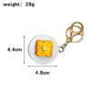 SKU_07_食物西多士-金扣 Realistic Hong Kong Macau Food Pineapple bun, French toast, Egg tart, Milk tea Keychain