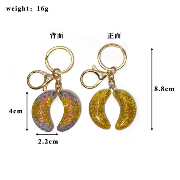 Minnan Culture Souvenir Detachable Moon Block Shengbei Keychain