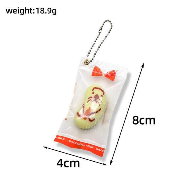 SKU_08_东京香蕉-红色小熊-波珠链 Bandai Gashapon Bread-Themed Keychain