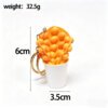 SKU_08_桶装鸡蛋仔-金扣 Realistic Hong Kong Macau Food Pineapple bun, French toast, Egg tart, Milk tea Keychain