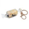 SKU_09_入油奶茶熊-糖果-金扣 Liquid Quicksand Liquid Sand Bubble Tea Bear Keychain