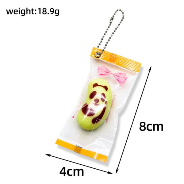 SKU_12_东京香蕉-熊猫-波珠链 Bandai Gashapon Bread-Themed Keychain