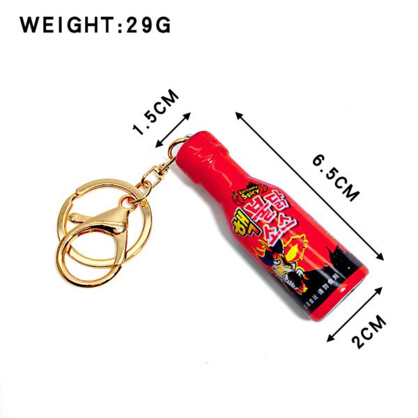 SKU_12_红色火鸡酱料瓶 Korean Spicy Chicken Noodle Snack Bag Keychain