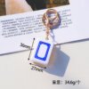 SKU_12_金丝大麻将白板 Acrylic Double-sided Patterned Mahjong Keychain