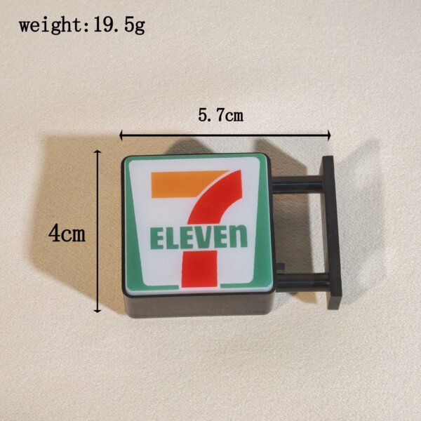 SKU_22_正方形七仔灯牌-冰箱贴 Customizable Square Magnetic Light-Up Fridge Magnet