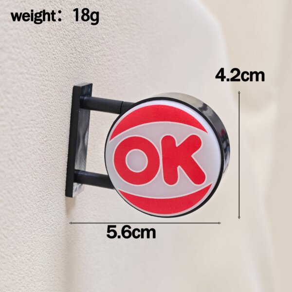 SKU_23_圆形灯牌OK-冰箱贴 Customizable Round Light-Up Refrigerator Magnet