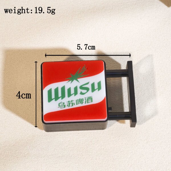 SKU_27_正方形乌苏啤酒灯牌-冰箱贴 Customizable Square Magnetic Light-Up Fridge Magnet