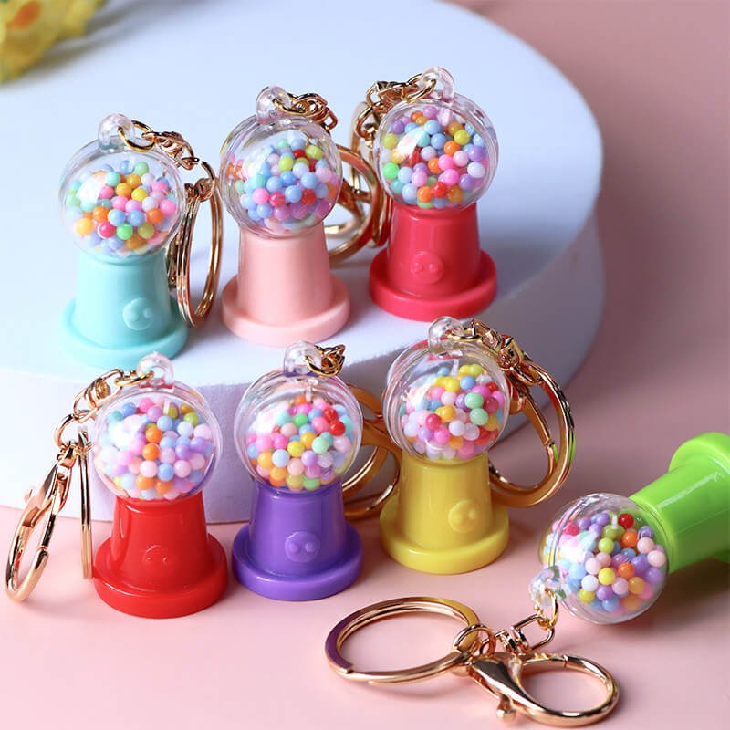 Realistic Miniature Colorful Candy Machine Keychain 2 主图 04 1