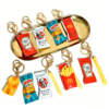 Fun Food Themed Charm French Fries Charm Ketchup Packet Keychain
