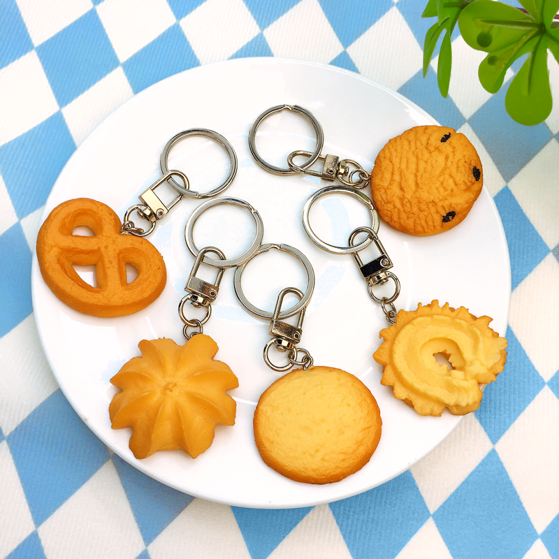 DIY Realistic Cookie Snack Model Keychain 2 主图 01 1