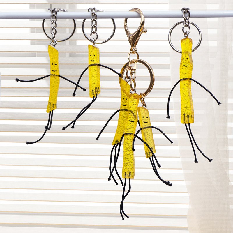 Creative "Three Brothers" French Fries Keychain 2 主图 01 52
