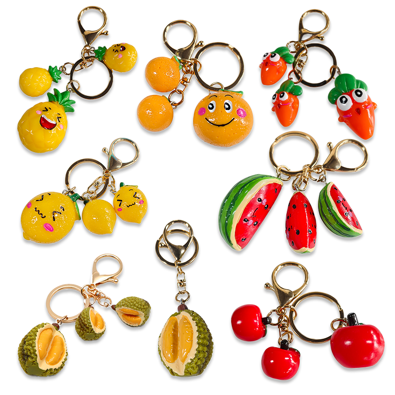 Creative Quirky Fruit Resin Keychain 3 主图 01