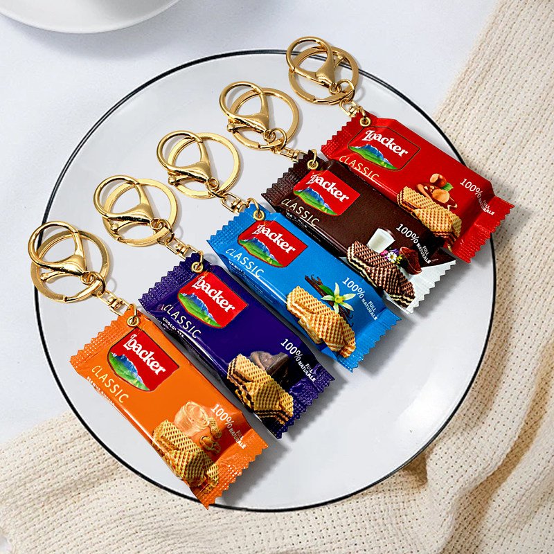Realistic Italian Wafer Snack Bag Keychain 2 主图 02 19