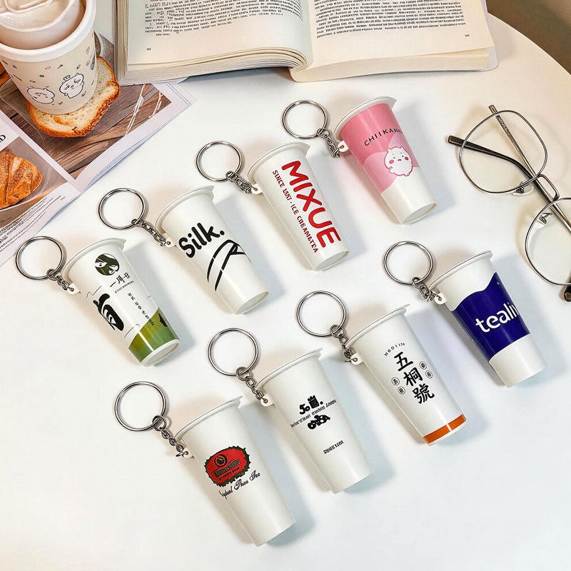 Realistic Customizable Milk Tea Cup Keychain 2 主图 02 25