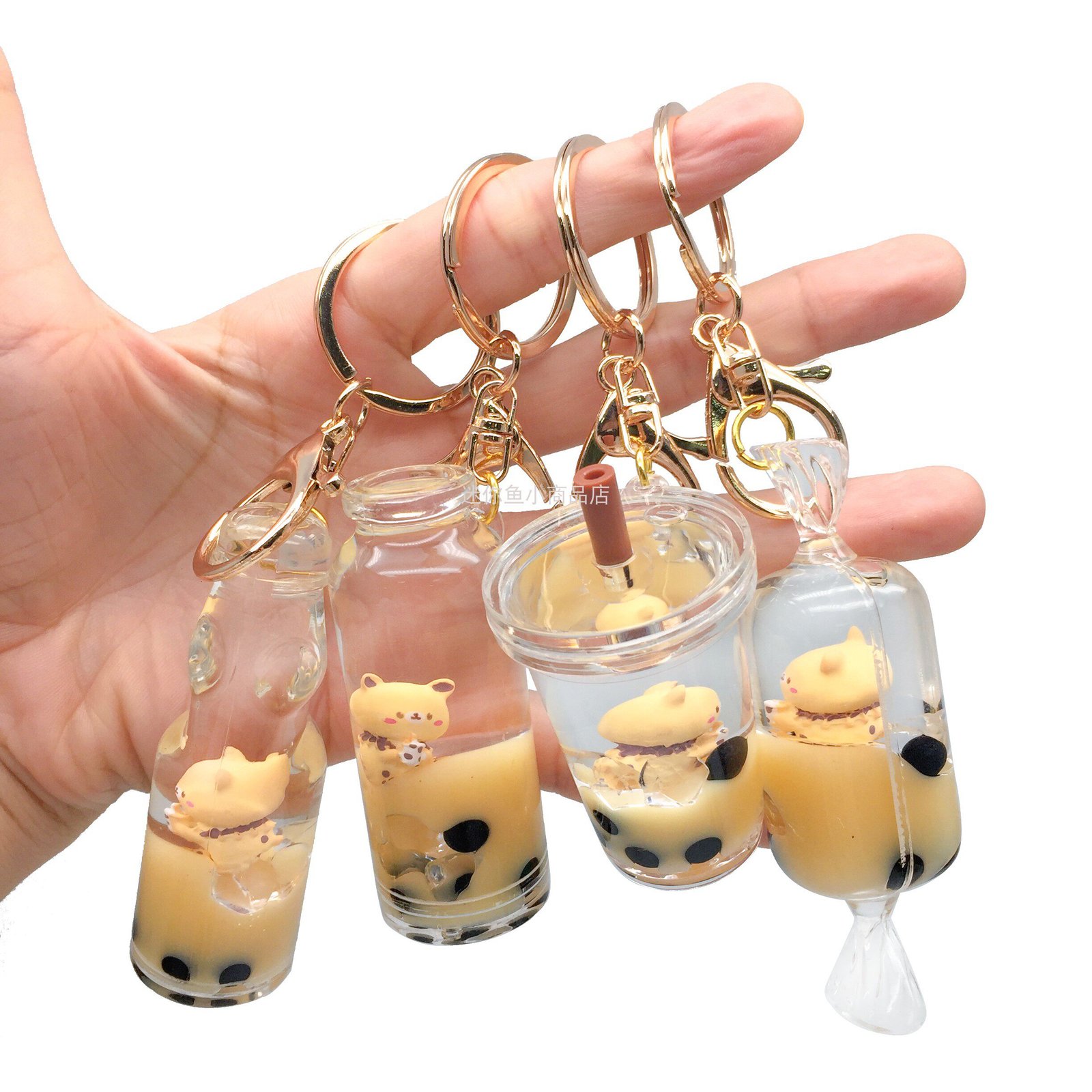 Liquid Quicksand Liquid Sand Bubble Tea Bear Keychain 3 主图 03 23