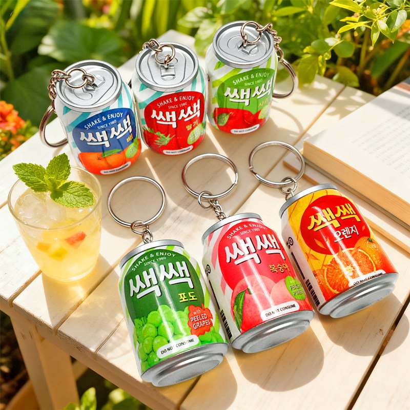 Realistic Korean Lotte Juice Pull-tab Can Keychain 2 主图 03 3