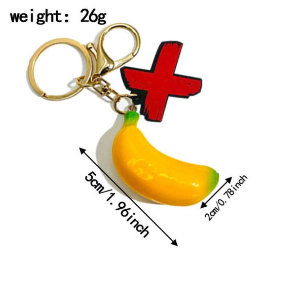 主图_04 Simulated Resin Banana Keychain