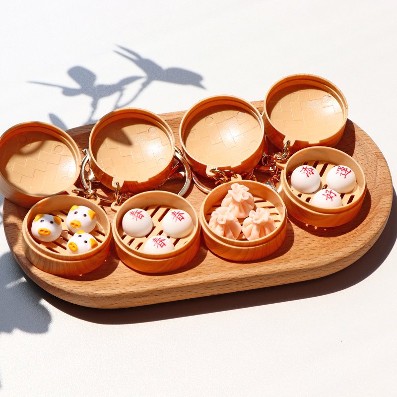 Miniature Xiao Long Bao Dim Sum Keychain 2 主图 04 2