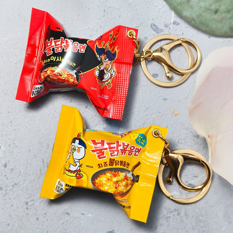 Korean Spicy Chicken Noodle Snack Bag Keychain 3 主图 04 21