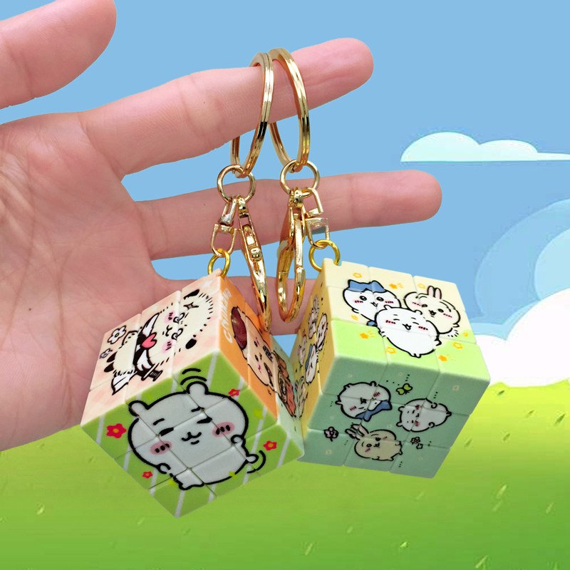 Cute Chiikawa Cartoon Character Rubik's Cube Keychain 3 主图 05 11