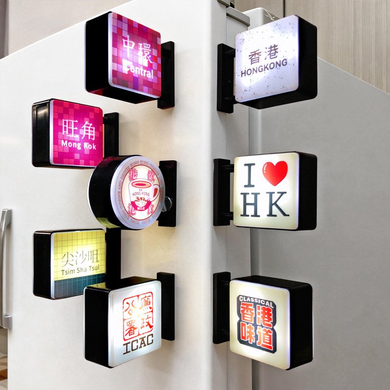 Customizable Square Magnetic Light-Up Fridge Magnet 2 主图 05 3