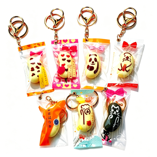 产品名称 (1) Bandai Gashapon Bread-Themed Keychain