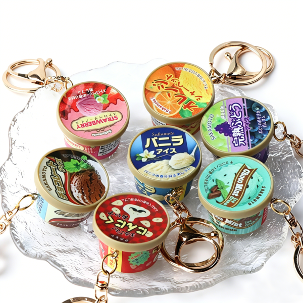 产品名称 (1) Miniature Japanese-brand Ice cream Gashapon Keychain