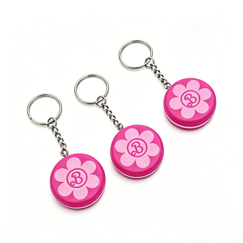 Barbie Pink Floral Macaron Keychain