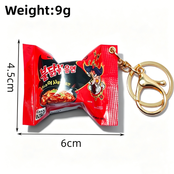 图片背景处理 (1) Korean Spicy Chicken Noodle Snack Bag Keychain
