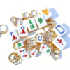 图片背景处理 Acrylic Double-sided Patterned Mahjong Keychain